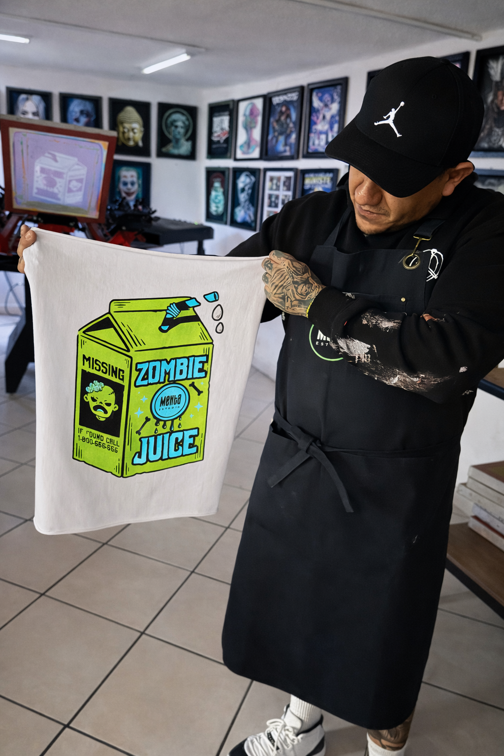 Práctica de serigrafía textil en Menta Estudio