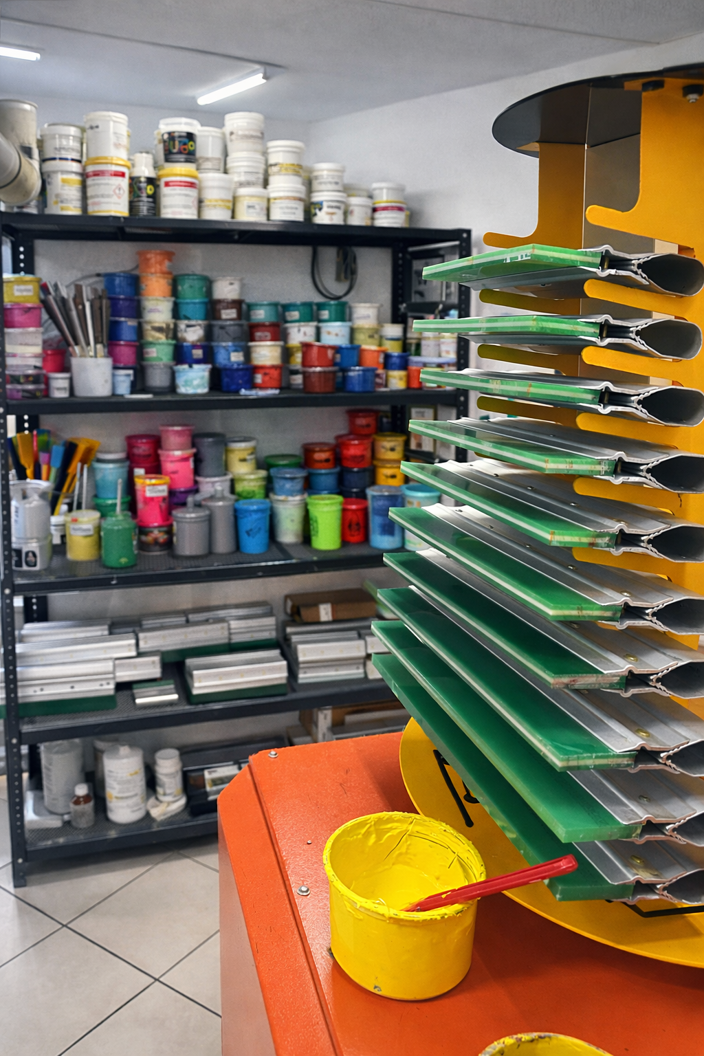 Materiales y práctica del curso de serigrafía