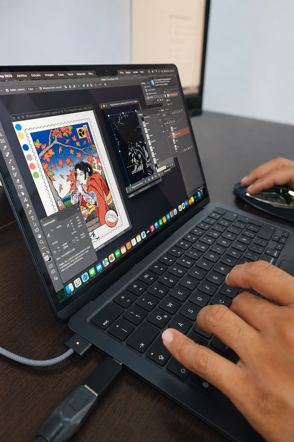 alumno con diseño avanzado de serigrafía
